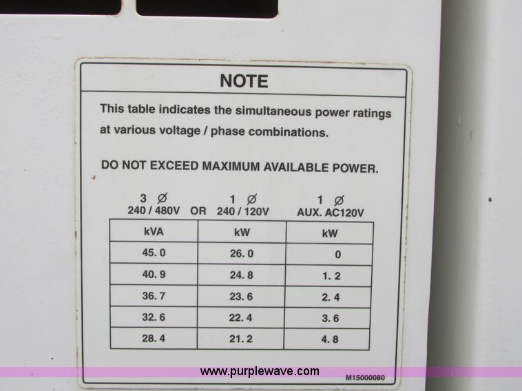 image for item I4937 2009 Multiquip DCA45USI Whisperwatt generator