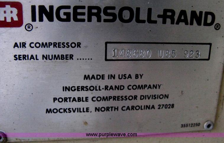 image for item I5724 Ingersoll Rand 175 air compressor