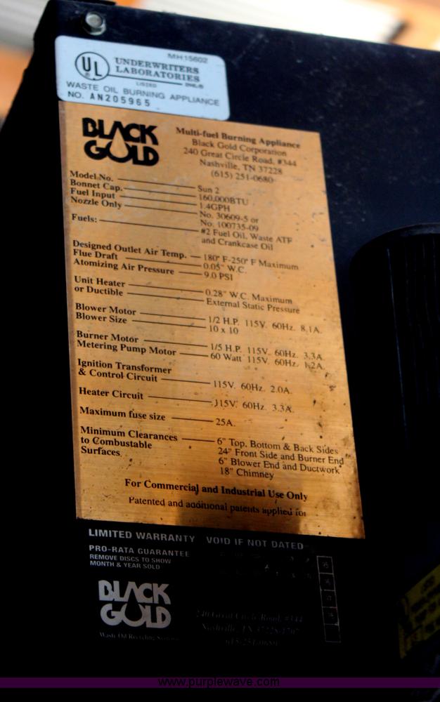 image for item AU9821 Energy Logic Stainless 2000 used oil heater