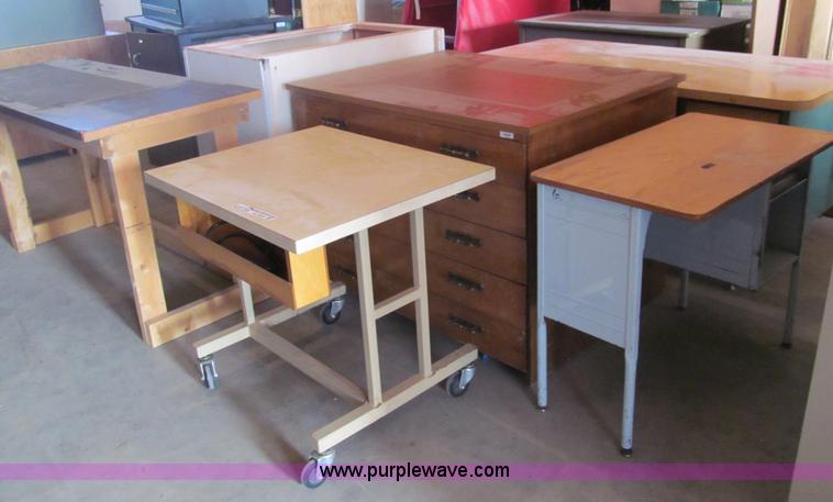 image for item AY9972 Assorted wood desks and tables