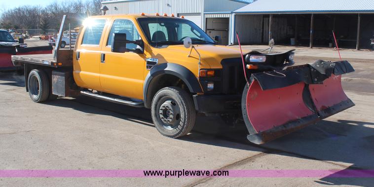image for item H7760 2008 Ford F450 Super Duty XL Crew Cab flatbed truck