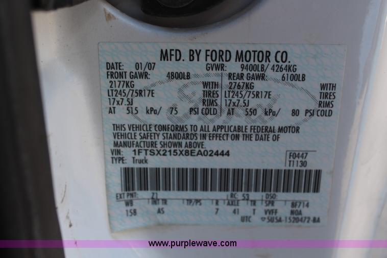 image for item H7762 2008 Ford F250 Super Duty XL SuperCab pickup truck