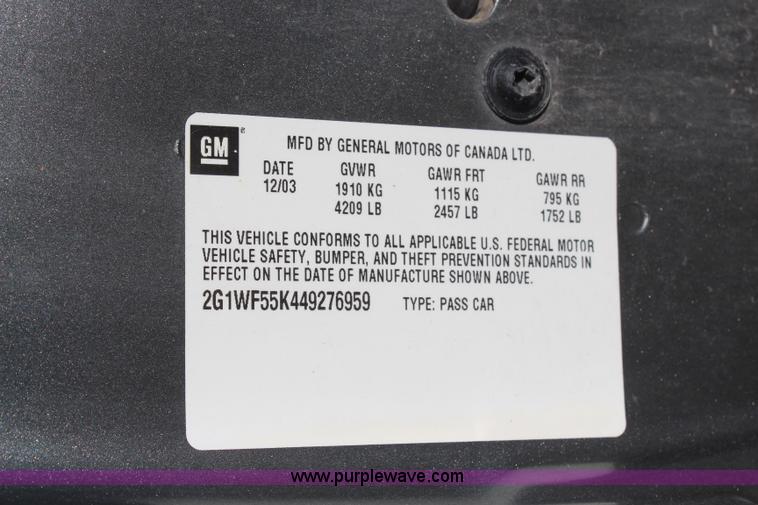 image for item H7818 2004 Chevrolet Impala
