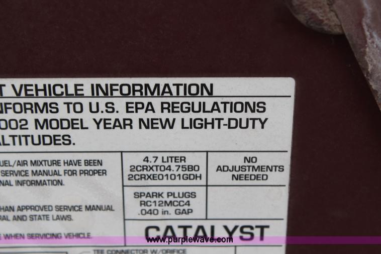 image for item H7838 2002 Dodge Durango SUV