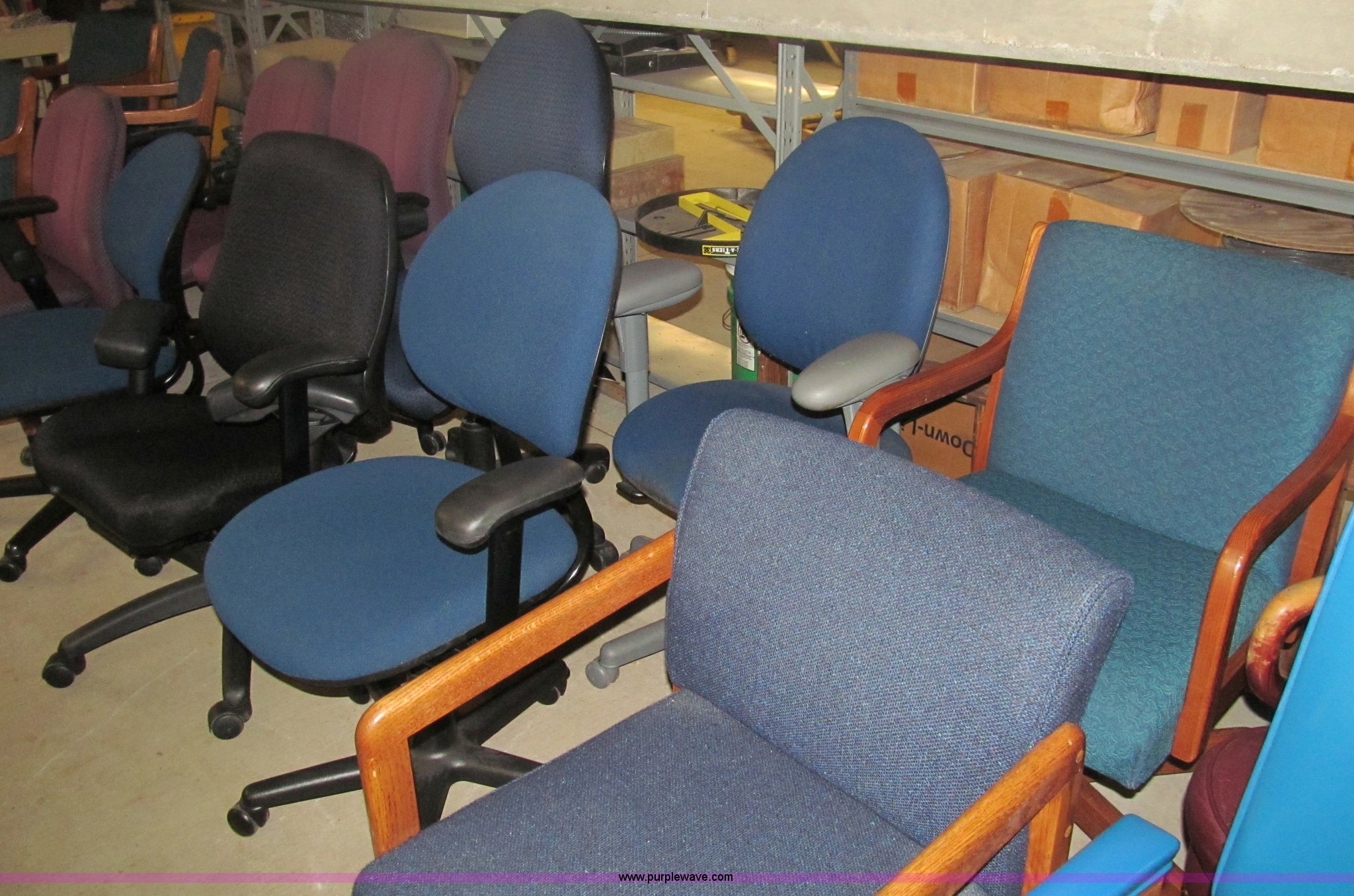 (20) assorted office chairs in Wichita , KS Item AY9917 sold Purple