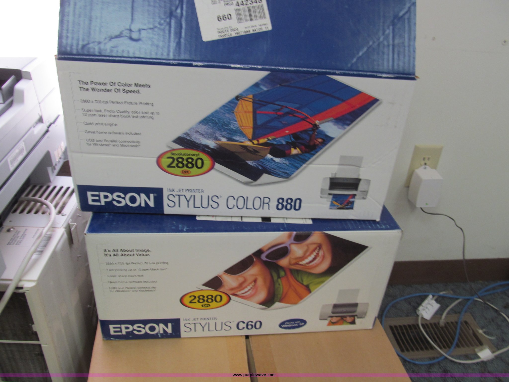 (24) assorted printers in Arkansas City, KS Item AY9994 sold Purple