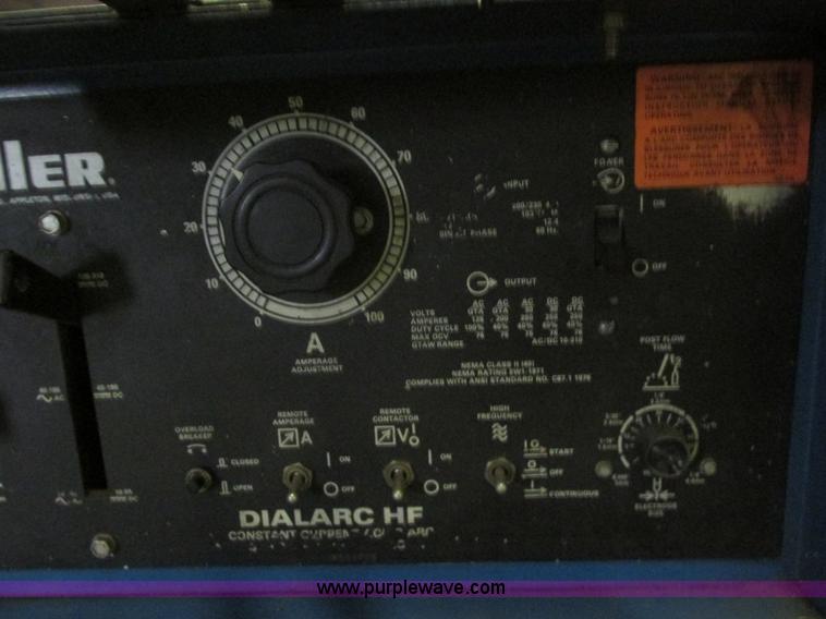 image for item AN9132 Miller Dialarch constant current tig/arc welder