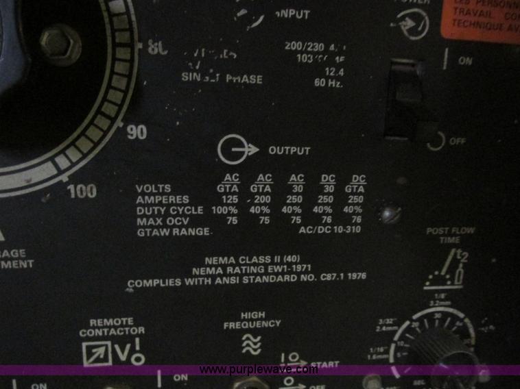 image for item AN9132 Miller Dialarch constant current tig/arc welder
