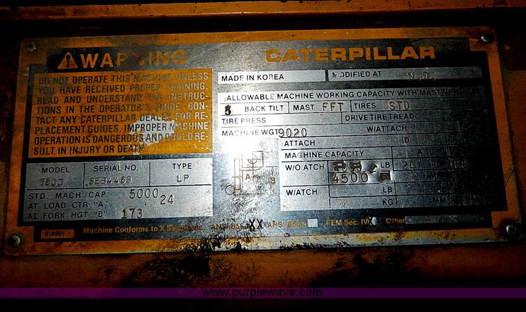 image for item AP9750 Caterpillar T50D forklift