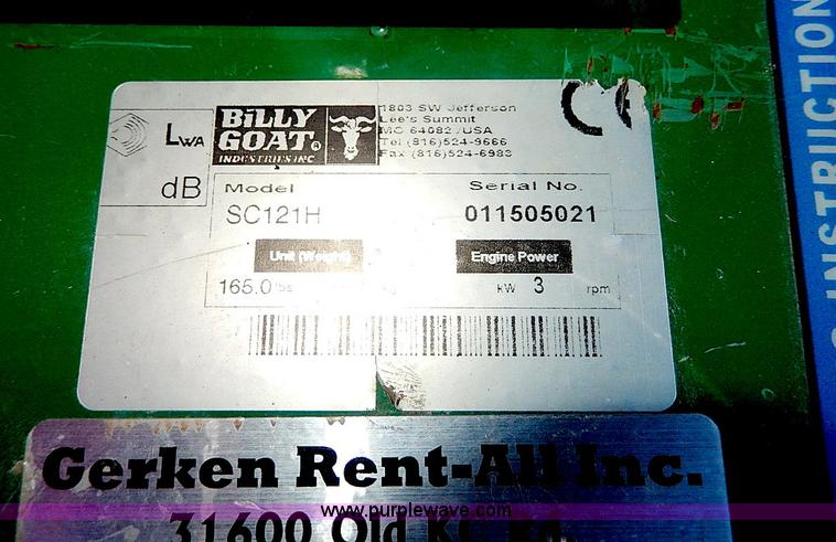 image for item AU9796 Billy Goat SC121H sod cutting machine