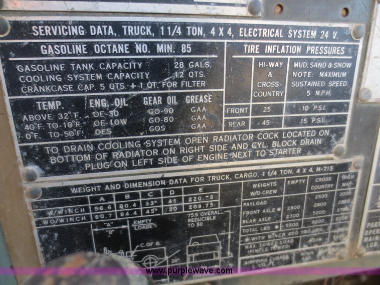 image for item C5403 1968 Jeep 1 1/4 ton truck