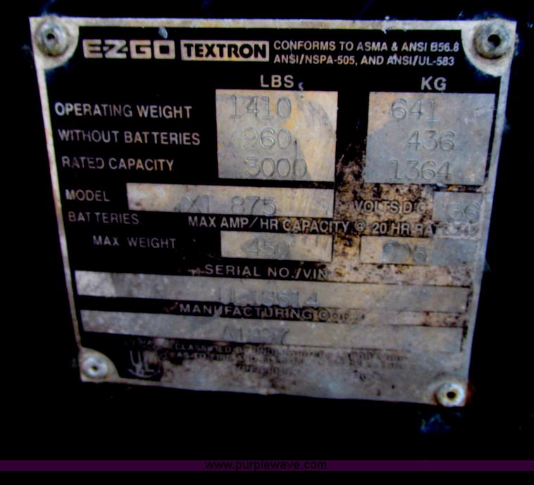 image for item F4841 1997 Ez-go Textron utility cart