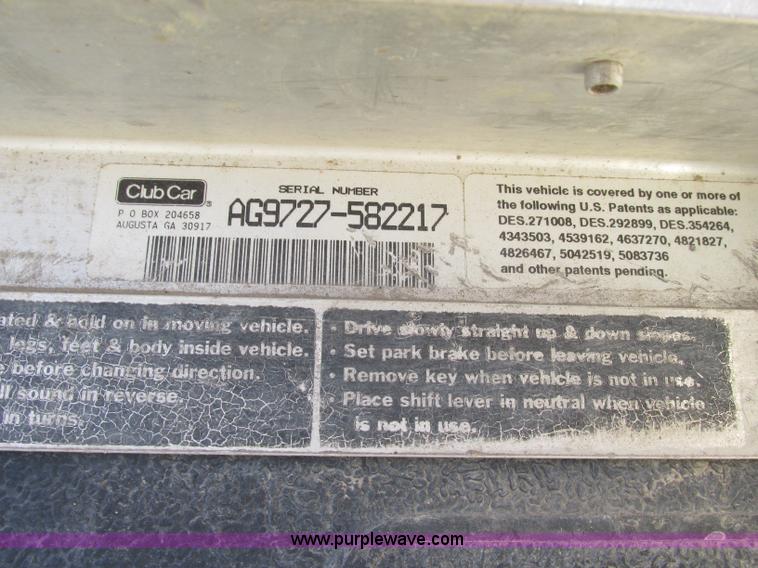 image for item F4847 1997 Club Car golf cart