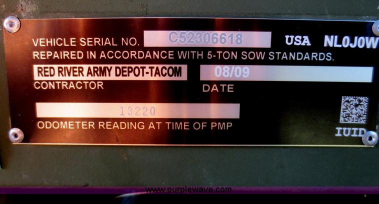 image for item F6747 1984 Am General M923 five ton cargo truck