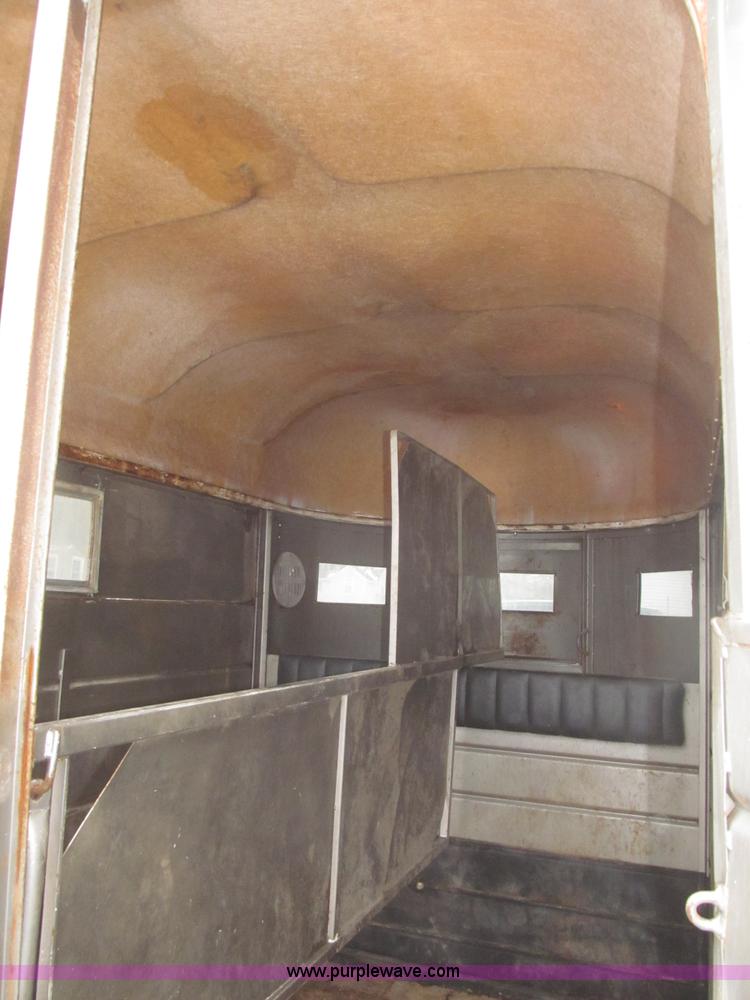 image for item F7223 1977 Flying L two horse tandem axle stock trailer