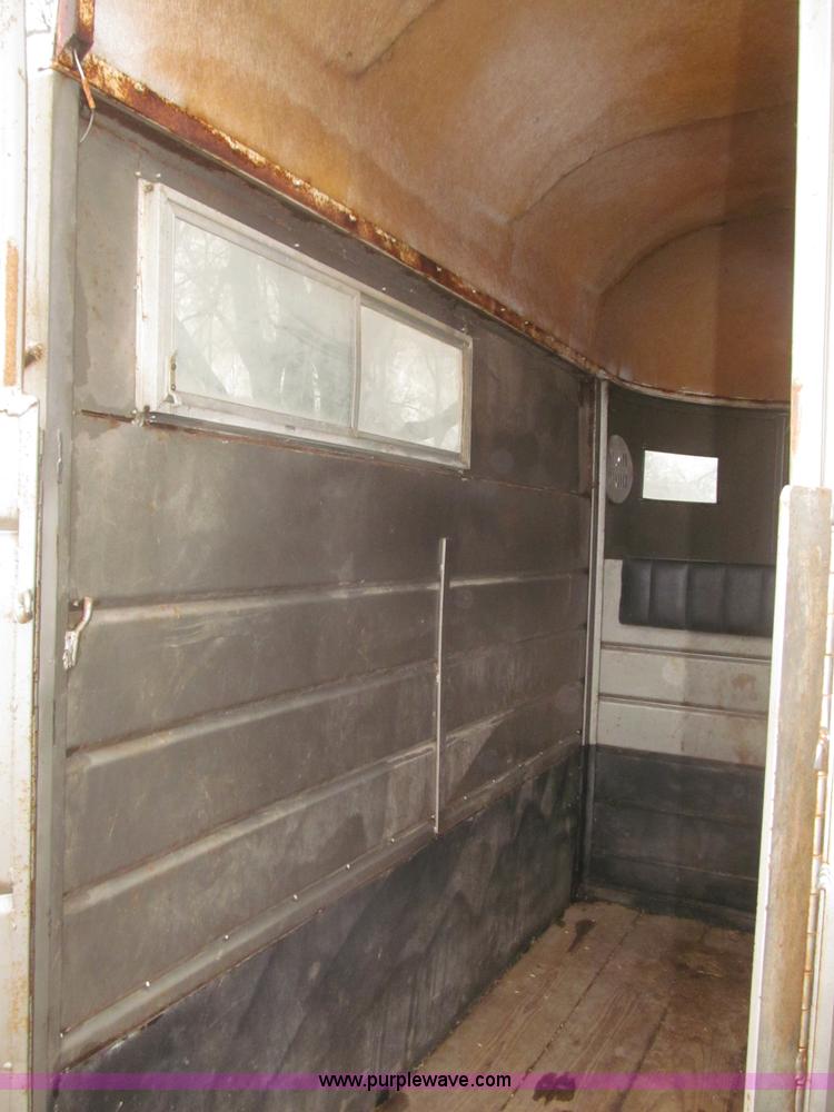 image for item F7223 1977 Flying L two horse tandem axle stock trailer