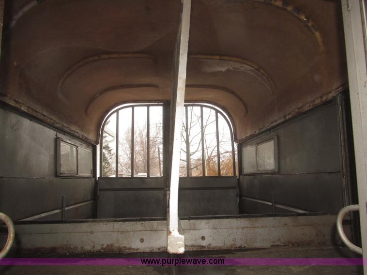 image for item F7223 1977 Flying L two horse tandem axle stock trailer