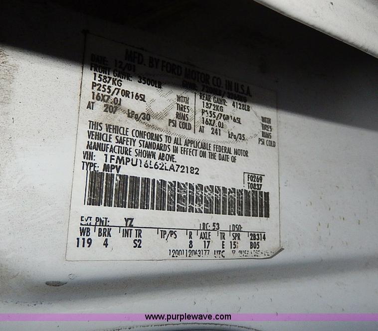 image for item I9460 2002 Ford Expedition XLT SUV