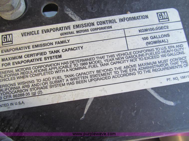 image for item G9622 1989 Chevrolet Kodiak propane bobtail truck