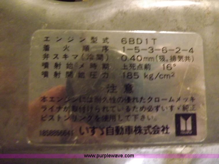 image for item I9201 Isuzu 6BD1TLE-05 5.785L six cylinder turbo diesel engine