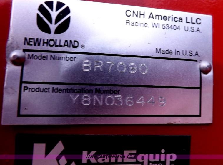 image for item I9207 2008 New Holland BR7090 round baler