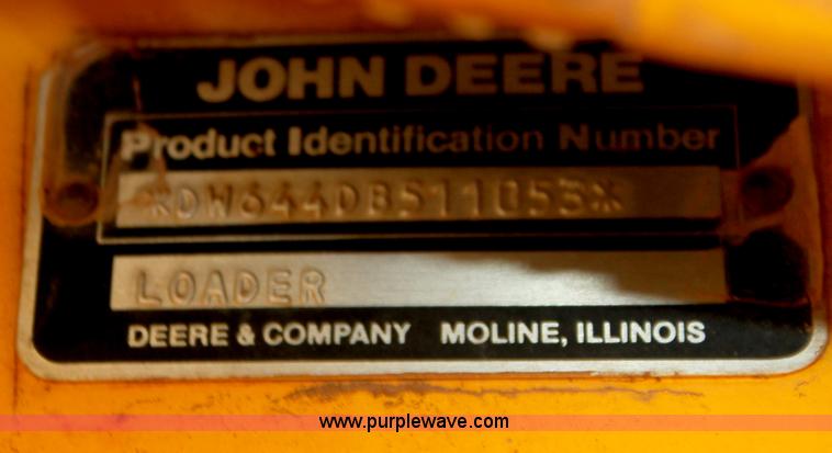 image for item AJ9497 1986 John Deere 644D wheel loader