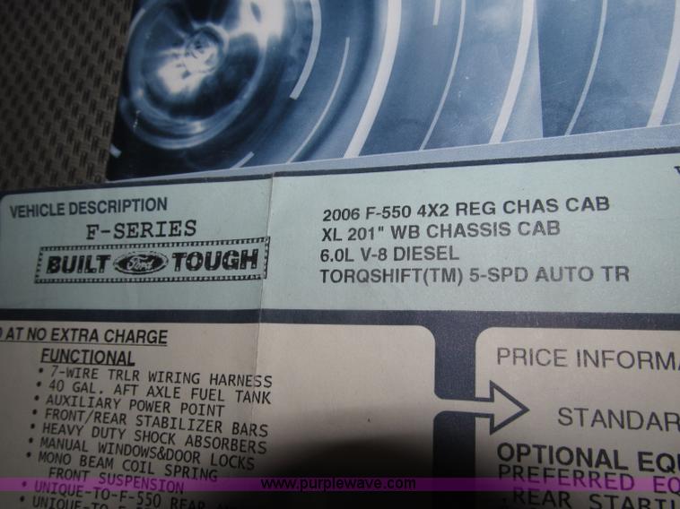 image for item F7226 2006 Ford F550 Super Duty XL service truck