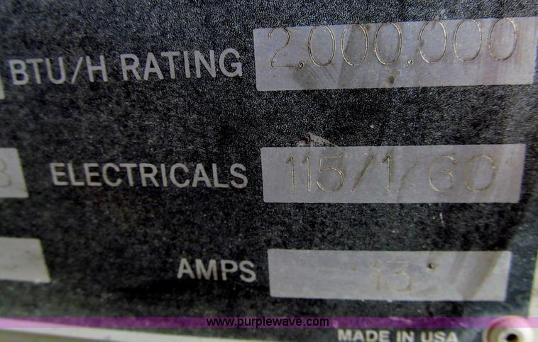 image for item G9636 2002 Sioux D2000 portable concrete plant water heater