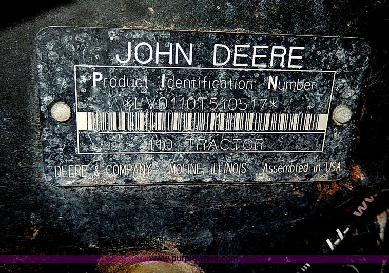 image for item H1272 2006 John Deere 110 backhoe