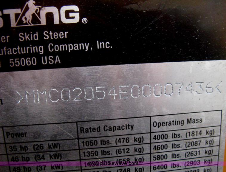 image for item I5723 2008 Mustang 2054 skid steer