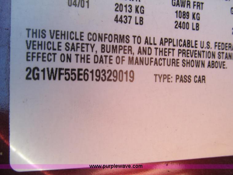 image for item G9645 2001 Chevrolet Impala