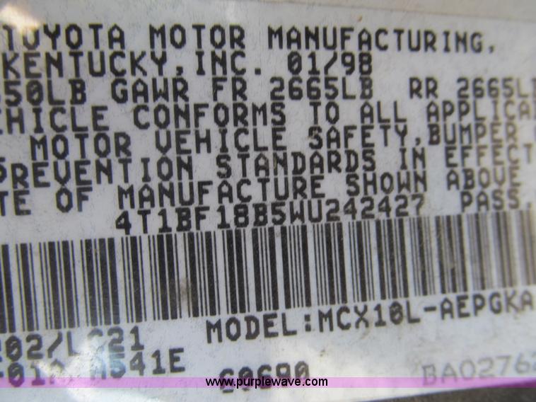 image for item G9658 1998 Toyota Avalon XLS