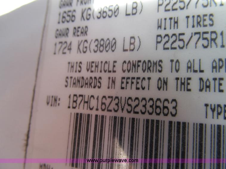 image for item G9659 1997 Dodge Ram 1500 pickup truck