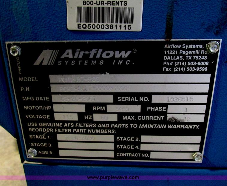 image for item F4862 2007 commercial dust and smoke air purifier