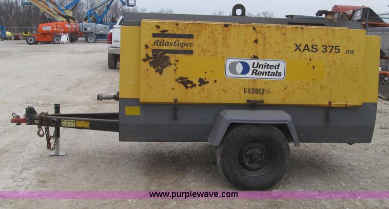image for item G2254 2007 Atlas Copco XAS375JD6 air compressor