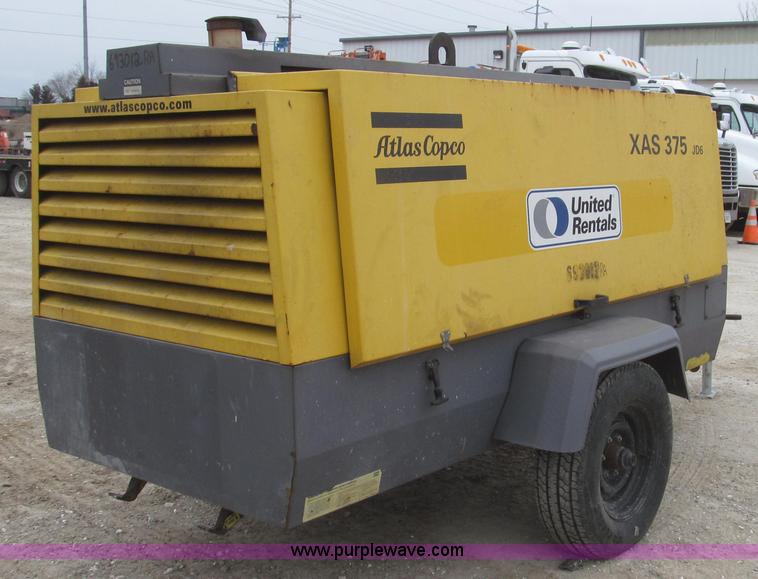 image for item G2254 2007 Atlas Copco XAS375JD6 air compressor