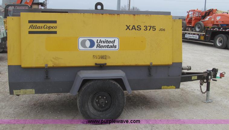 image for item G2254 2007 Atlas Copco XAS375JD6 air compressor