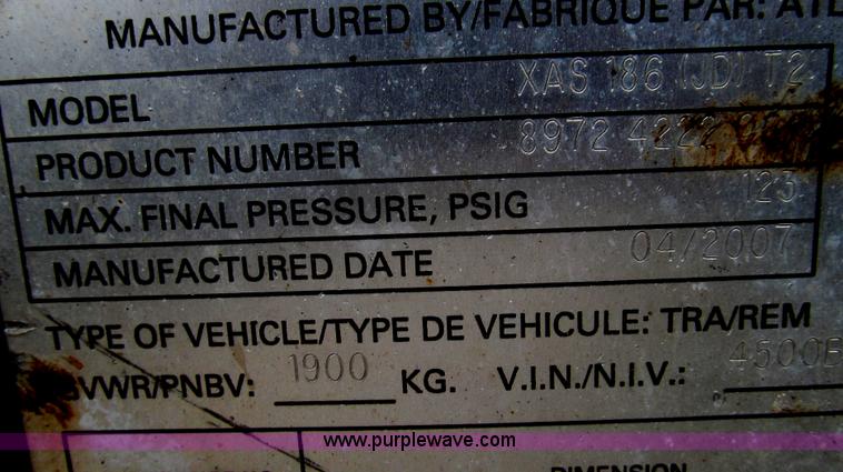 image for item G2254 2007 Atlas Copco XAS375JD6 air compressor