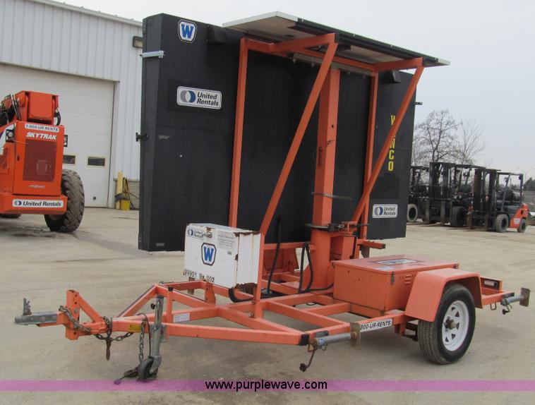 image for item G9559 2008 Wanco WTMMB solar portable sign board