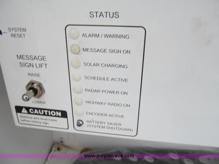 image for item G9559 2008 Wanco WTMMB solar portable sign board