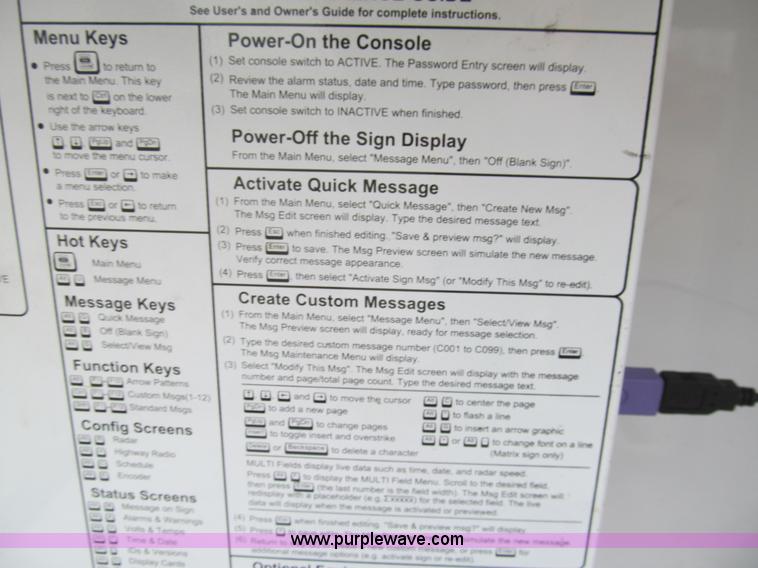 image for item G9559 2008 Wanco WTMMB solar portable sign board