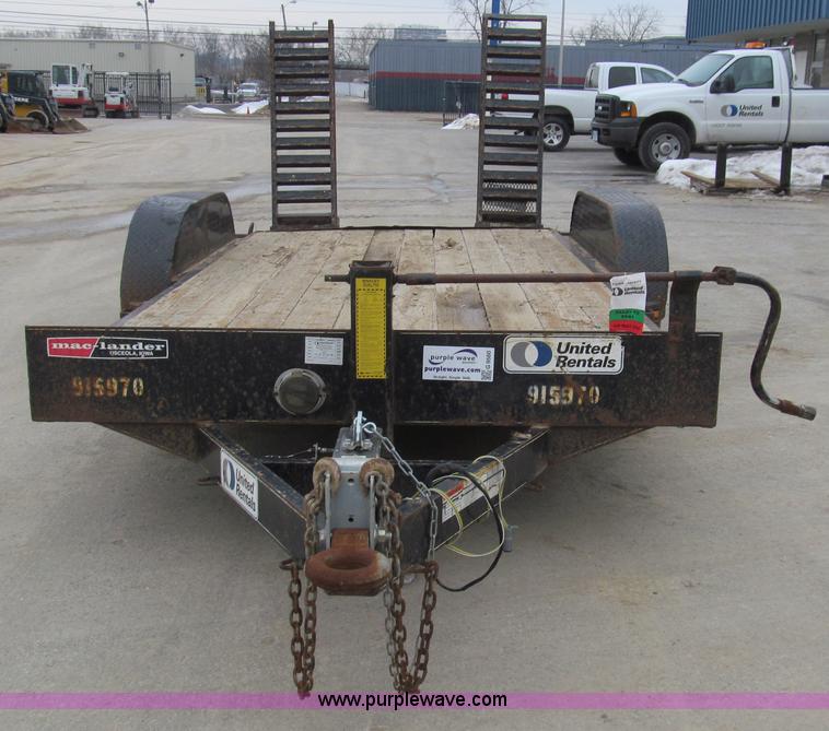 image for item G9560 2007 Mac-lander tandem axle trailer