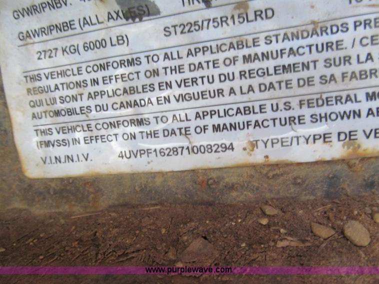 image for item G9560 2007 Mac-lander tandem axle trailer