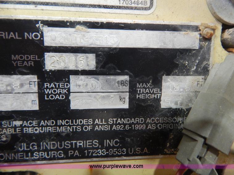 image for item I1225 2006 JLG 1930ES electric scissor lift