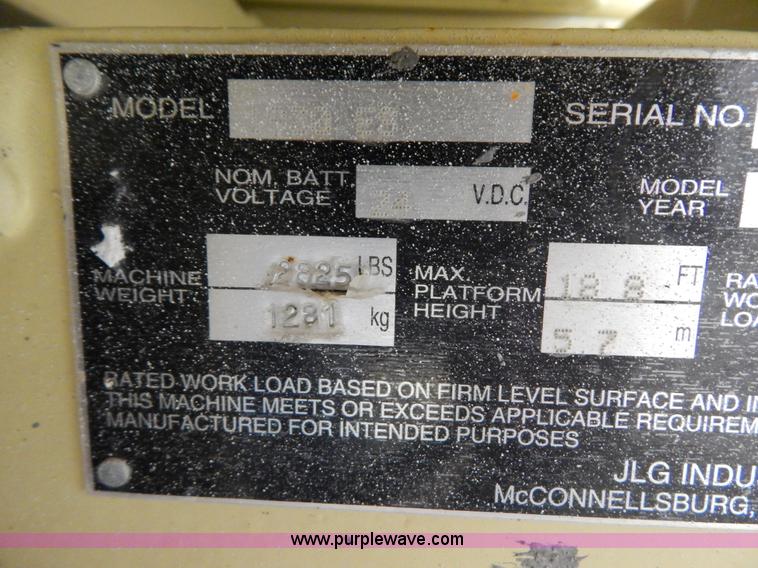 image for item I1226 2007 JLG 1930ES electric scissor lift