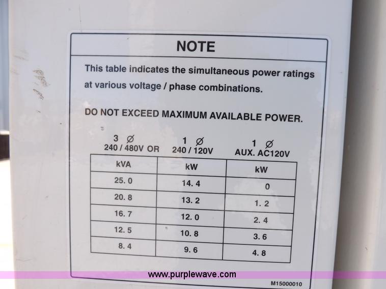 image for item I9189 Multiquip DCA25U512 25 kW generator