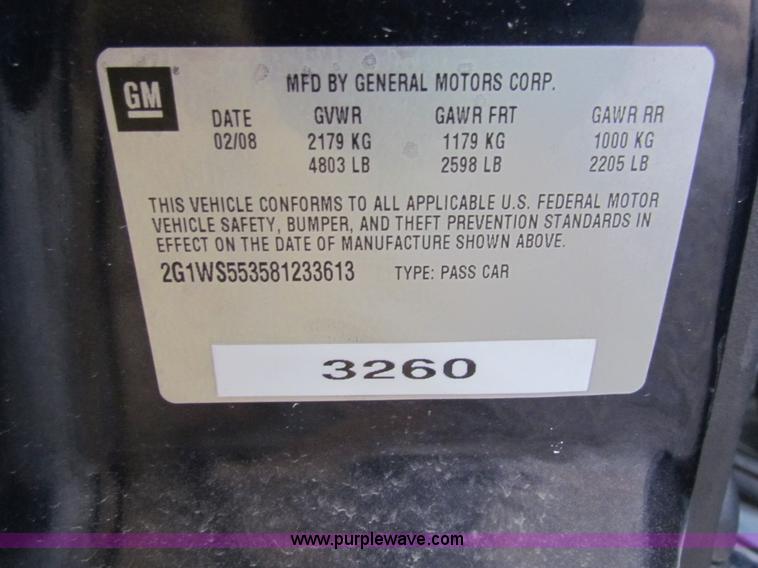 image for item AE9064 2008 Chevrolet Impala Police