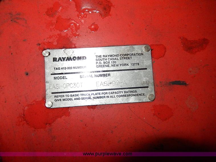 image for item AP9200 2003 Raymond EASi-0PC30TT electric warehouse picker forklift