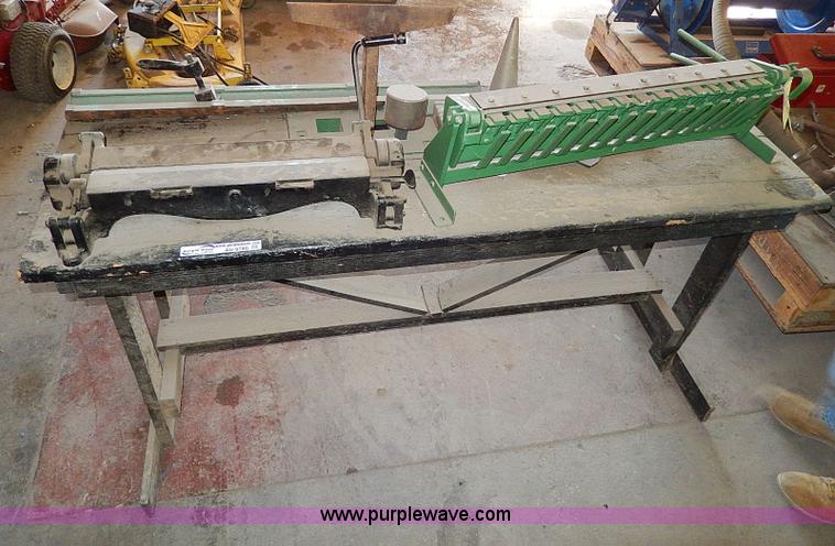 image for item AU9780 Work bench with metal brake and tin knocker