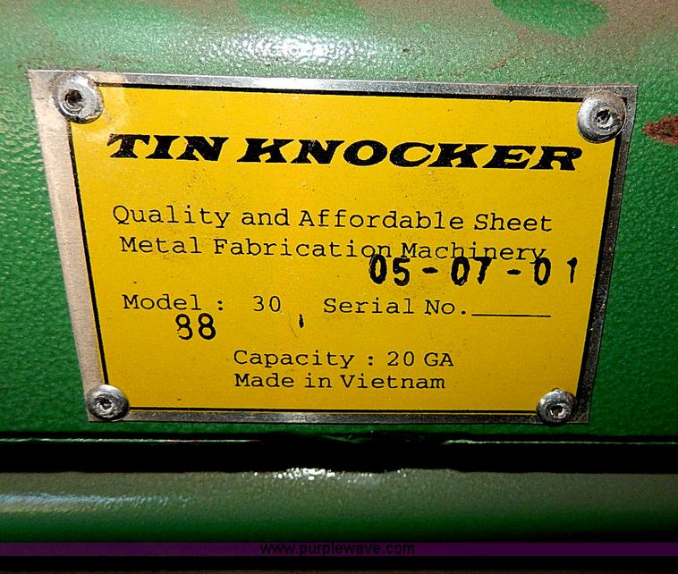 image for item AU9780 Work bench with metal brake and tin knocker